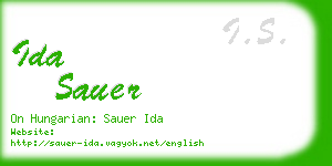 ida sauer business card